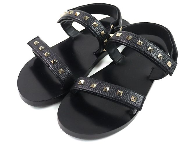 Sandales en cuir avec sangle Rockstud de Valentino Garavani