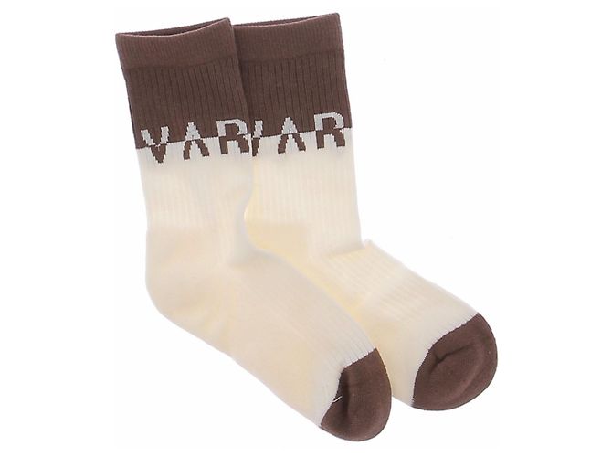 Autre Marque Calze ecru e marroni in cotone Beige