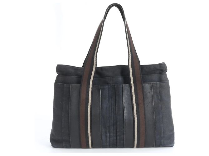 Sac à main en cuir Hermès Troca Horizontal MM Marron Noir