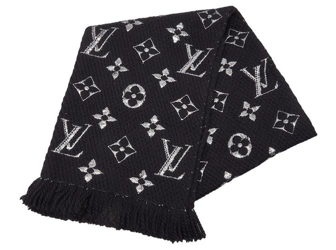 Stola Logomania Shine di Louis Vuitton Nero
