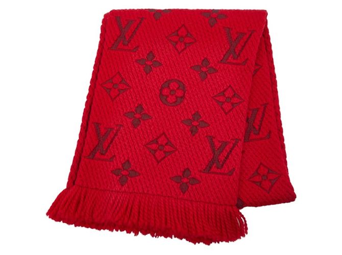 Sciarpa Logomania Monogram Louis Vuitton Rosso