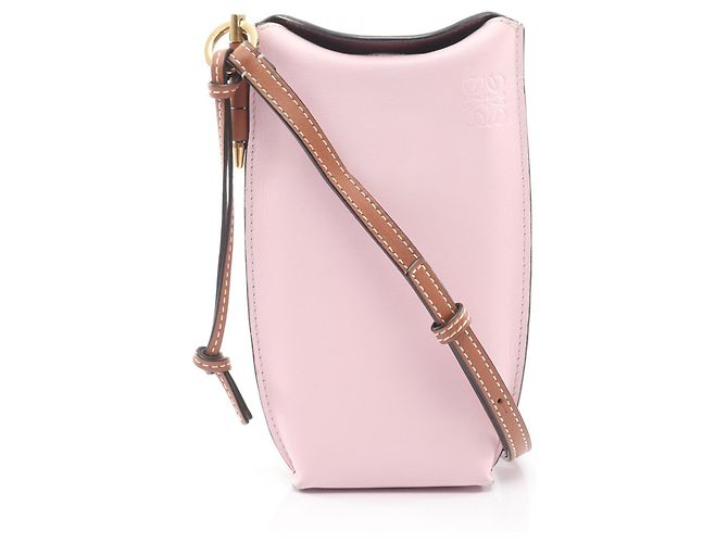 Bolsa de Ombro Loewe Gate Pocket Rosa Vermelho
