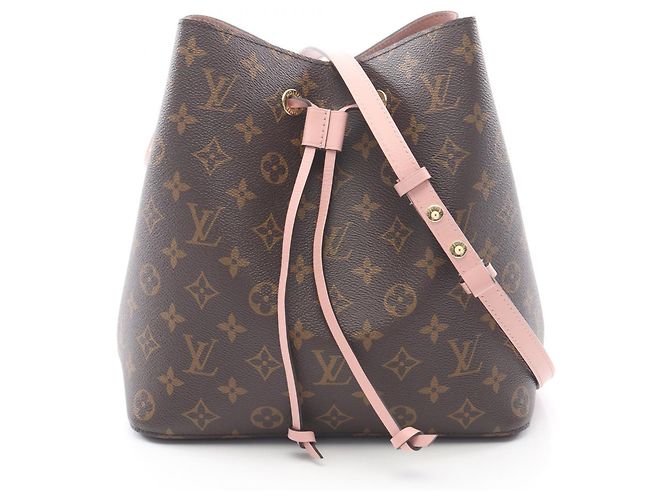 Néonoé Bolsa de Ombro NeoNoe Louis Vuitton Marrom Rosa Monograma