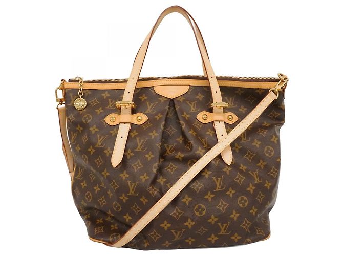 Bolsa Tote Louis Vuitton Monogram Palermo GM Marrom