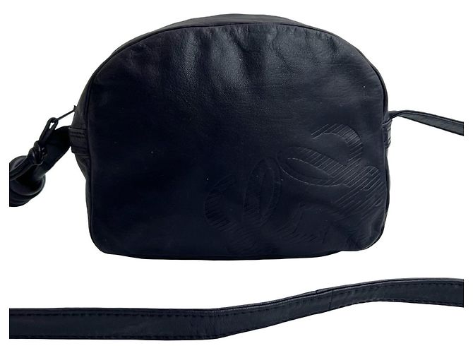 Bolsa de ombro mini em couro nappa Anagram Loewe Roxo
