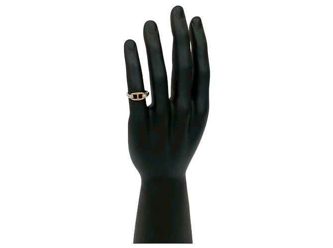 Hermès HERMES Chaine d'Ancre Ring Argenté Doré