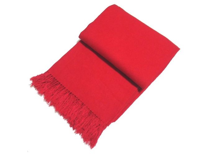 Chal de cachemira rojo Hermès Roja