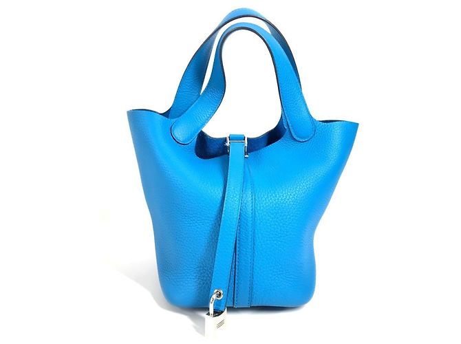Hermès HERMES Sac Tote Picotin Lock PM Bleu