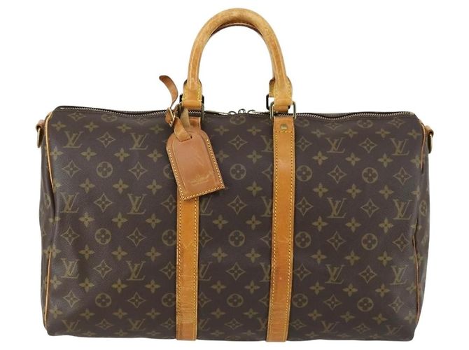 Louis Vuitton Keepall Bandouliere Monogram Canvas 45 Marron