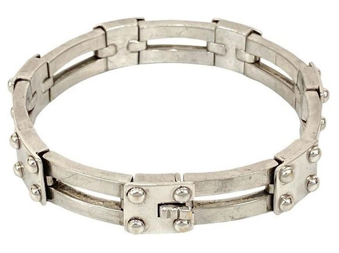 Hermès Pulseira charm com motivo Gate HERMES Prata