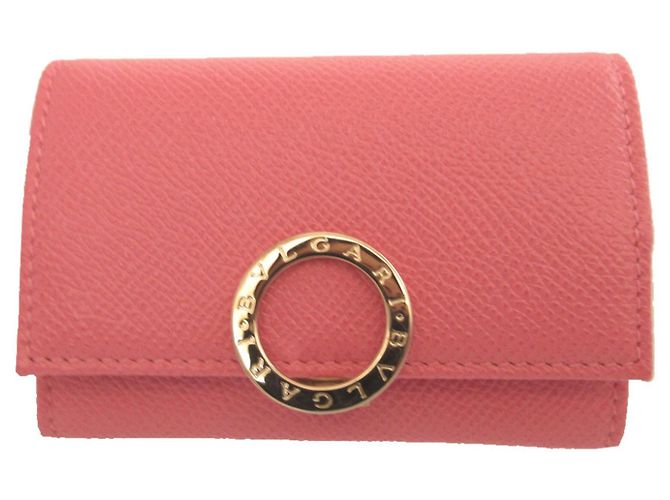 Bulgari Bvlgari Leather Pink Coin Case