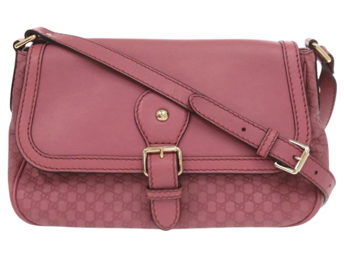 Bolsa de Ombro em Couro Micro Guccissima Sukey da Gucci Rosa