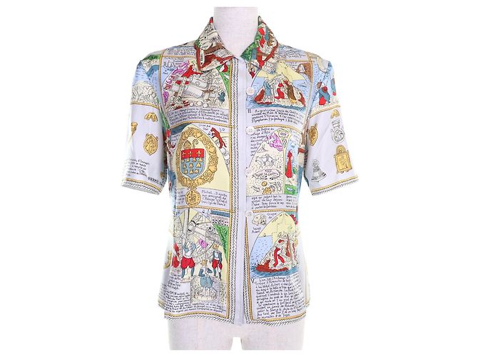 Camicia in seta Mont Saint-Michel di Hermès Multicolore