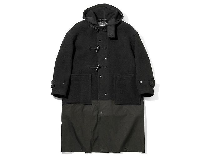 Autre Marque Engineered Garments × Gloverall Monty Retractable Melton Wool Coat Black