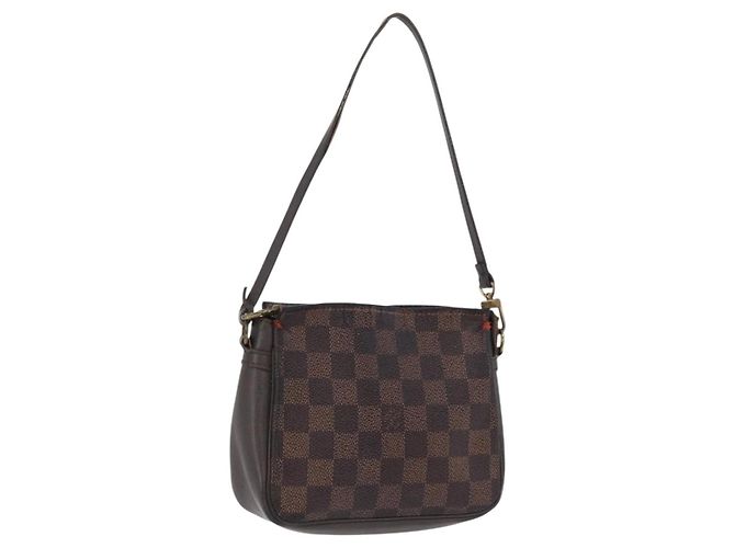 LOUIS VUITTON Make-up Tasche Damier Ebene N51982 LV Auth LNZ264