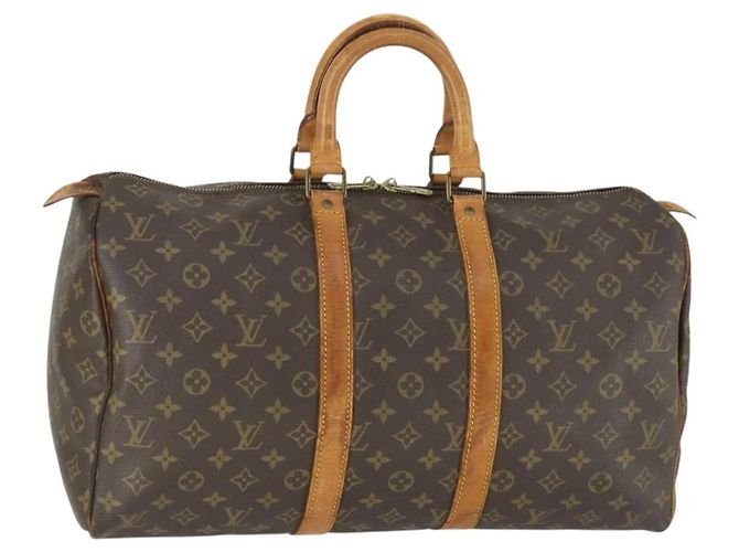 LOUIS VUITTON Bolsa Boston Monogram Keepall 45 M41428 LV Auth 171108 Monograma