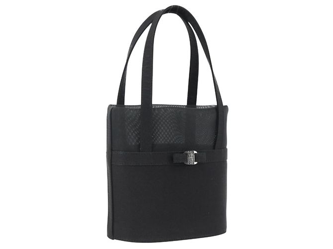 Borsa a rete nera Auth 173466 di Salvatore Ferragamo Nero