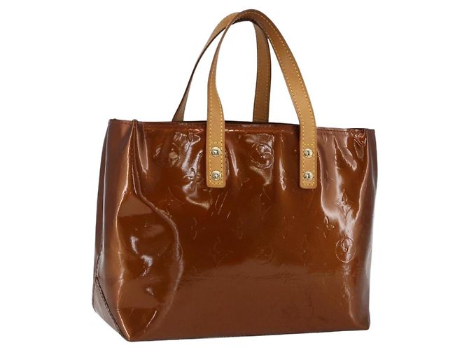 LOUIS VUITTON Handtasche Monogram Vernis Reade PM Bronze M91146 LV Auth th6587