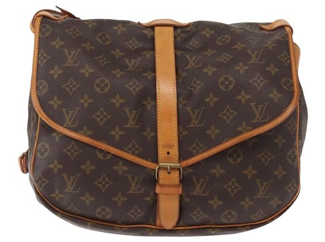 Louis Vuitton Saumur Monogram Canvas 35 Marron