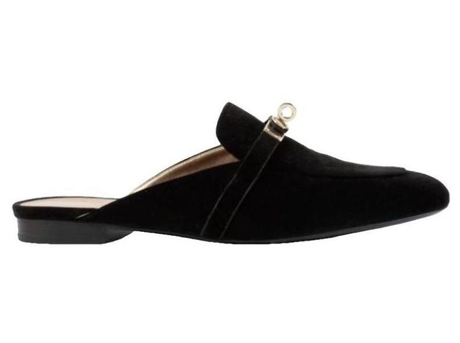 Mule in velluto nero Hermès Oz