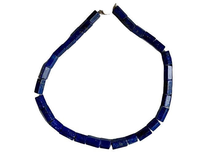 Autre Marque Collar de lapislázuli Azul