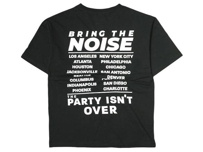 Autre Marque Camiseta de algodón Danke Schon 16OE S/S TEE NOISE Edición Limitada Negro