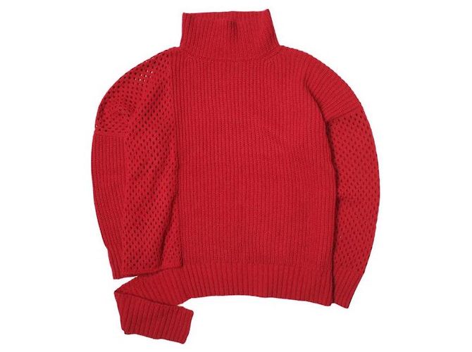 Autre Marque sulvam STRICK ASYMMETRIE Strickwaren Rot