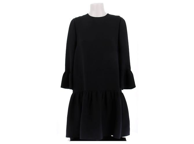 Dior Schwarzes Kleid mit Rüschen