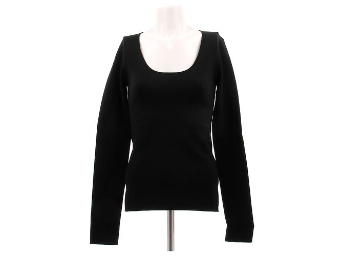 Totême Top negro de mangas largas