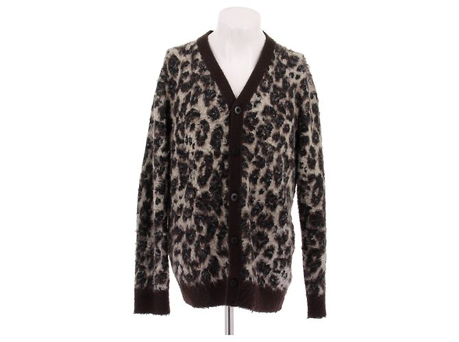Junya Watanabe Cardigan à motifs léopard Black