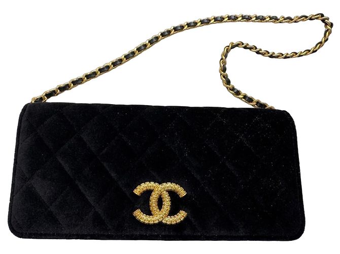 Chanel Gabrielle Samttasche Schwarz 
