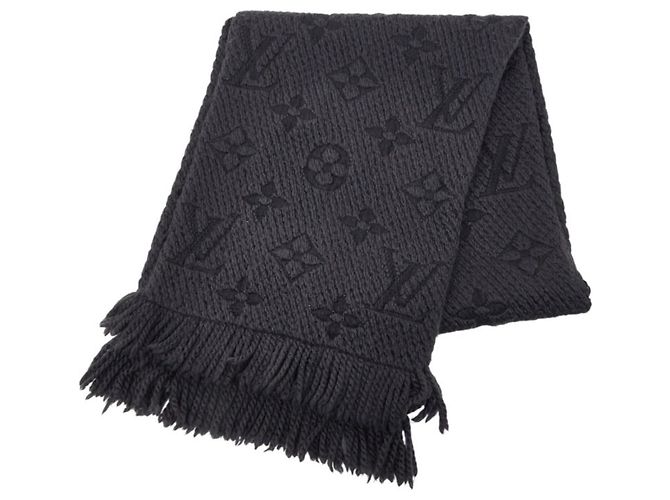 Sciarpa Logomania Monogram Louis Vuitton Nero 