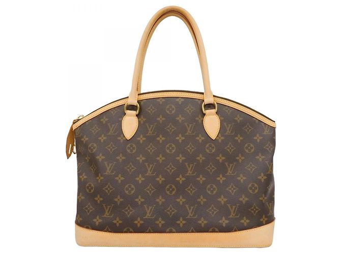 Louis Vuitton Monogram Lockit Horizontale Tote Bag Braun