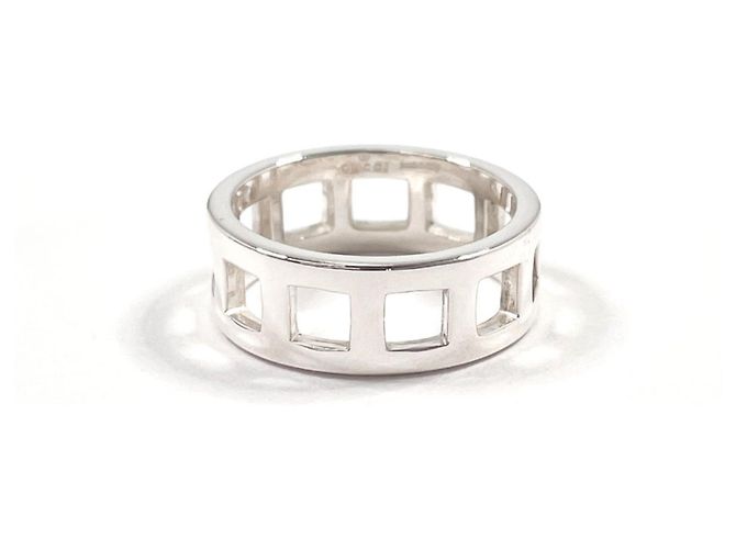 GUCCI Open Square Ring Silvery