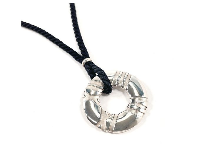Tiffany & Co Collana Tiffany Atlas Circle Nero Argento