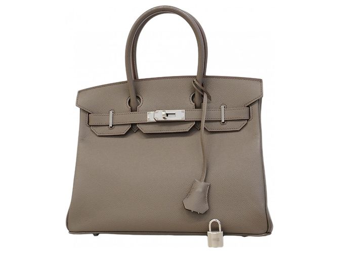 Bolsa Hermès Birkin 30 em Etain Cinza