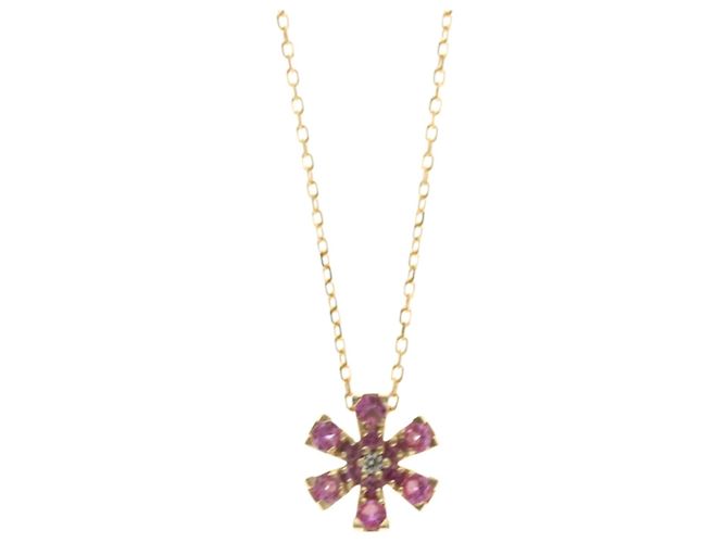 Autre Marque Collar Péndulo Flor en Oro Rosa de 18K Ponte Vecchio Dorado