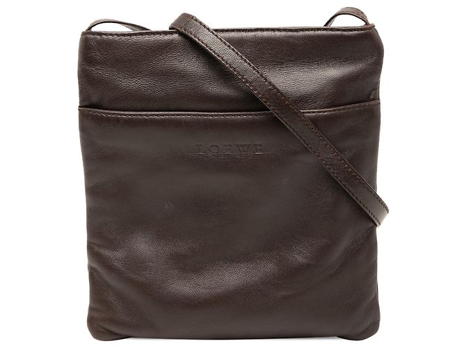 LOEWE Bolsa transversal em couro nappa marrom Castanho escuro