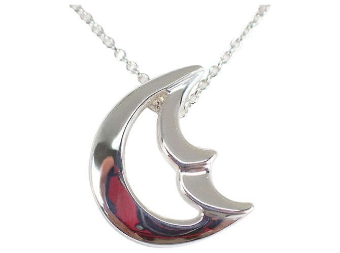 Tiffany & Co Colar Pendente Lua Crescente Tiffany 925