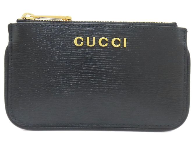 Monedero de cuero Gucci Negro