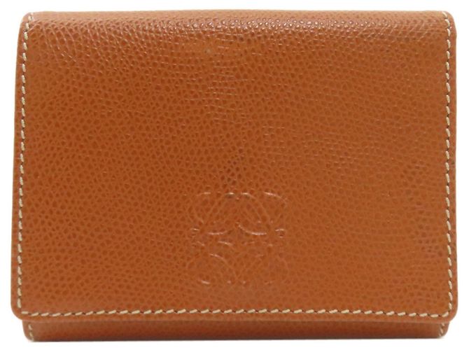 Loewe Anagram Bifold Geldbörse Braun