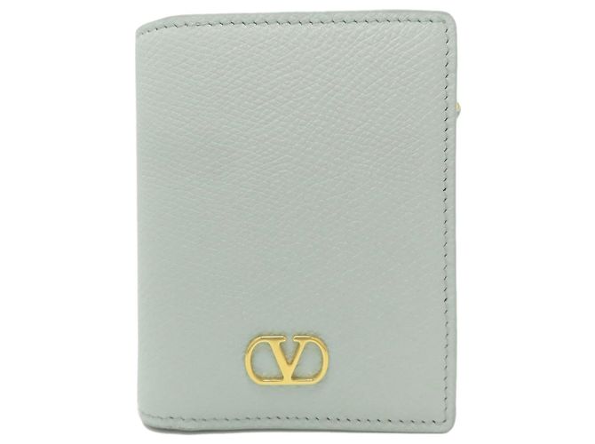 Valentino Light Green Leather Bi-Fold Wallet