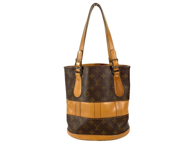 Bucket Sac à main seau PM Monogram Louis Vuitton Marron
