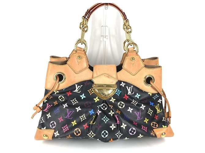 Louis Vuitton Monogram Multicolore Ursula Tote Shoulder Bag Black