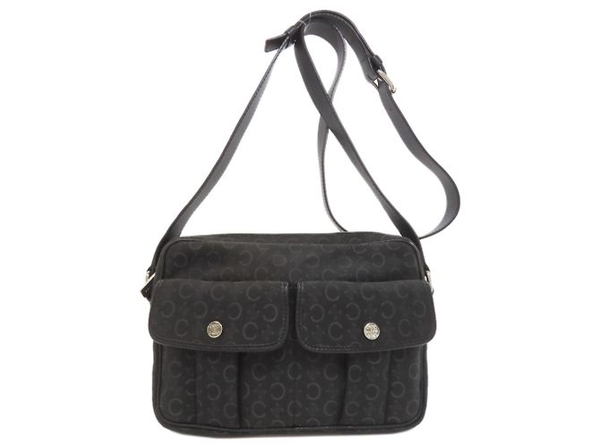 Céline Bolso de Hombro Celine C Macadam Negro