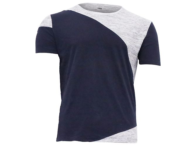 Hugo Boss Two-Toned T-shirt in Grey Cotton