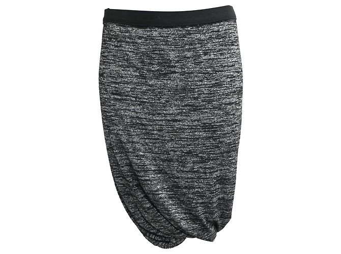 T Alexander Wang Twisted Mini Skirt in Grey Rayon