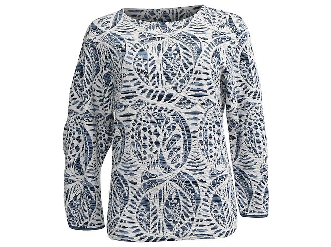 Pull en jacquard à motifs Chloé en viscose bleue et blanche