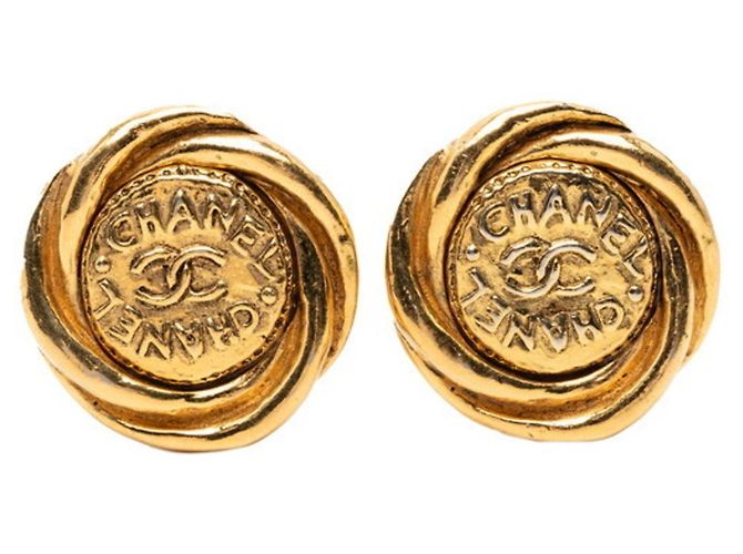 Timeless Orecchini a clip vintage Chanel Coco Mark D'oro