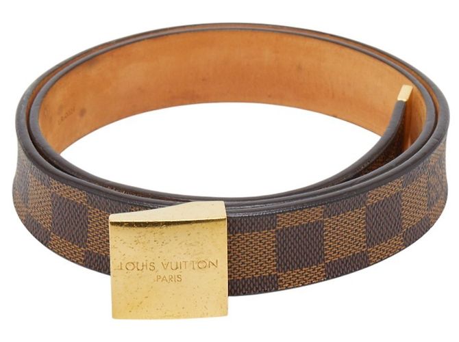 Damier Santur Gürtel von Louis Vuitton Braun Golden